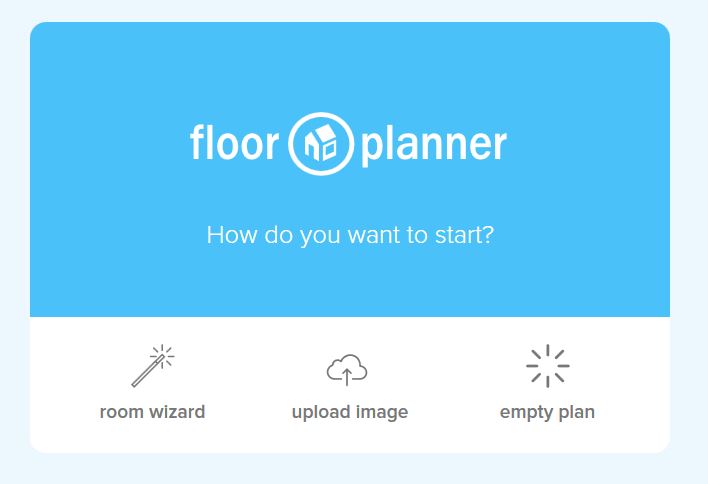 floor planner 間取り作成方法の選択画面