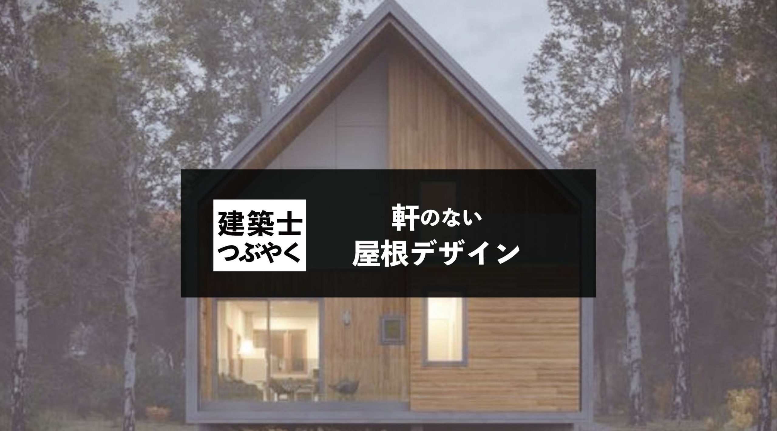 建築士つぶやく 軒のない屋根デザイン