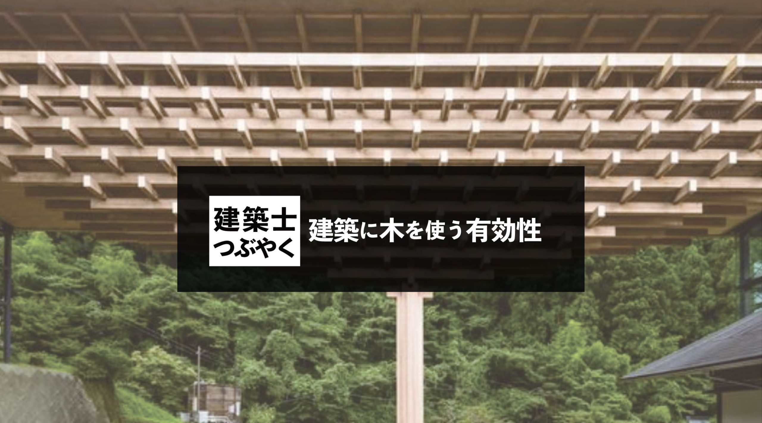 建築士つぶやく 建築に木を使う有効性