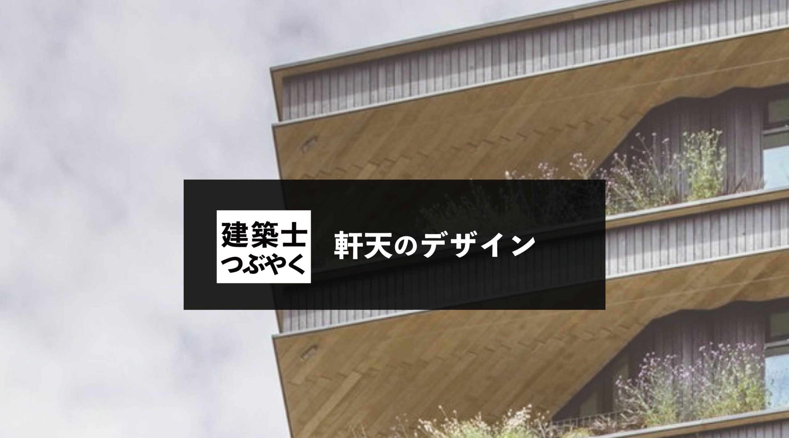 建築士つぶやく 軒天のデザイン